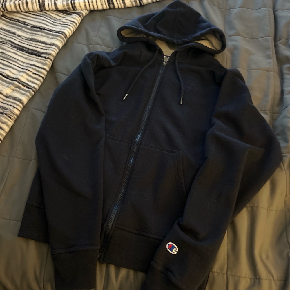 Champion Navy Full-Zip Hoodie